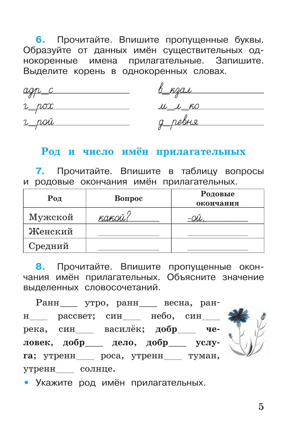 Русский язык. Рабочая тетрадь. 4 класс. В 2-х ч. Ч. 2 7