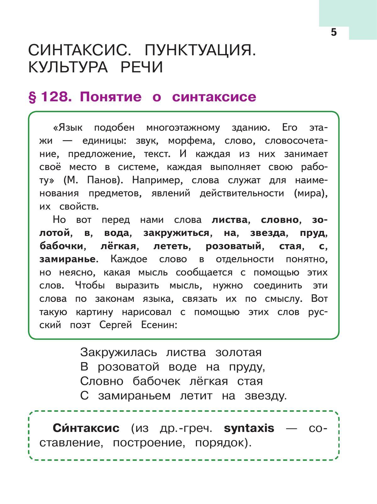 Русский язык. 5 класс. Учебное пособие. В 5 ч. Часть 5 (для слабовидящих обучающихся) 2