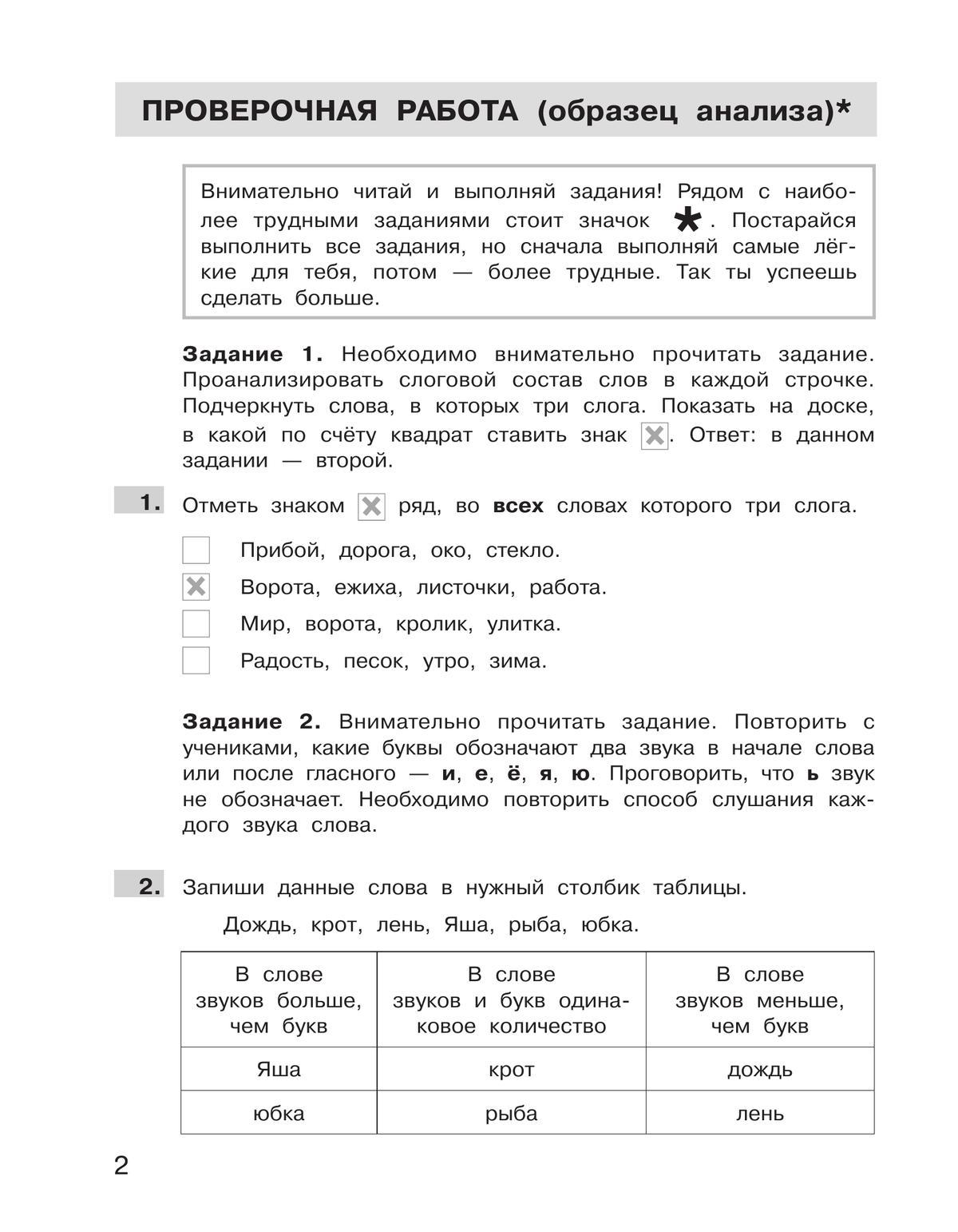 Подготовка к Всероссийской проверочной работе по русскому языку. 2 класс 2